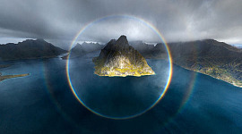 a full circle rainbow over Norway